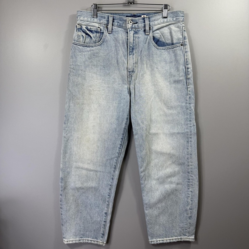 Levi's Made & Crafted Jeans Womens 28 Light Wash Barrel Crop High Rise Denim